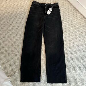 High waist wide leg jeans